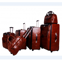 Hebei leather travel luggage bag Set Trolley suitcase Custom carry-on luggage